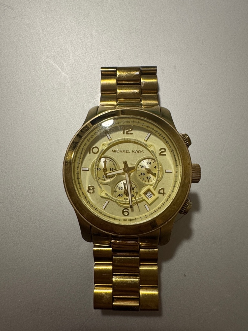 Michael Kors 46mm Gold Stainless Steel Chronograph Bracelet Watch